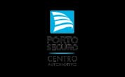 Logo da Porto Seguro Centro Automotivo, parceira da Mobil, com símbolo azul e texto da marca.