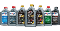 Cinco óleos Mobil para moto