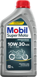Óleo para motor de moto Mobil Super 10w30.