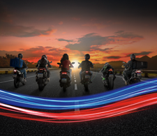 Velocímetro de moto com elemento do logo Mobil