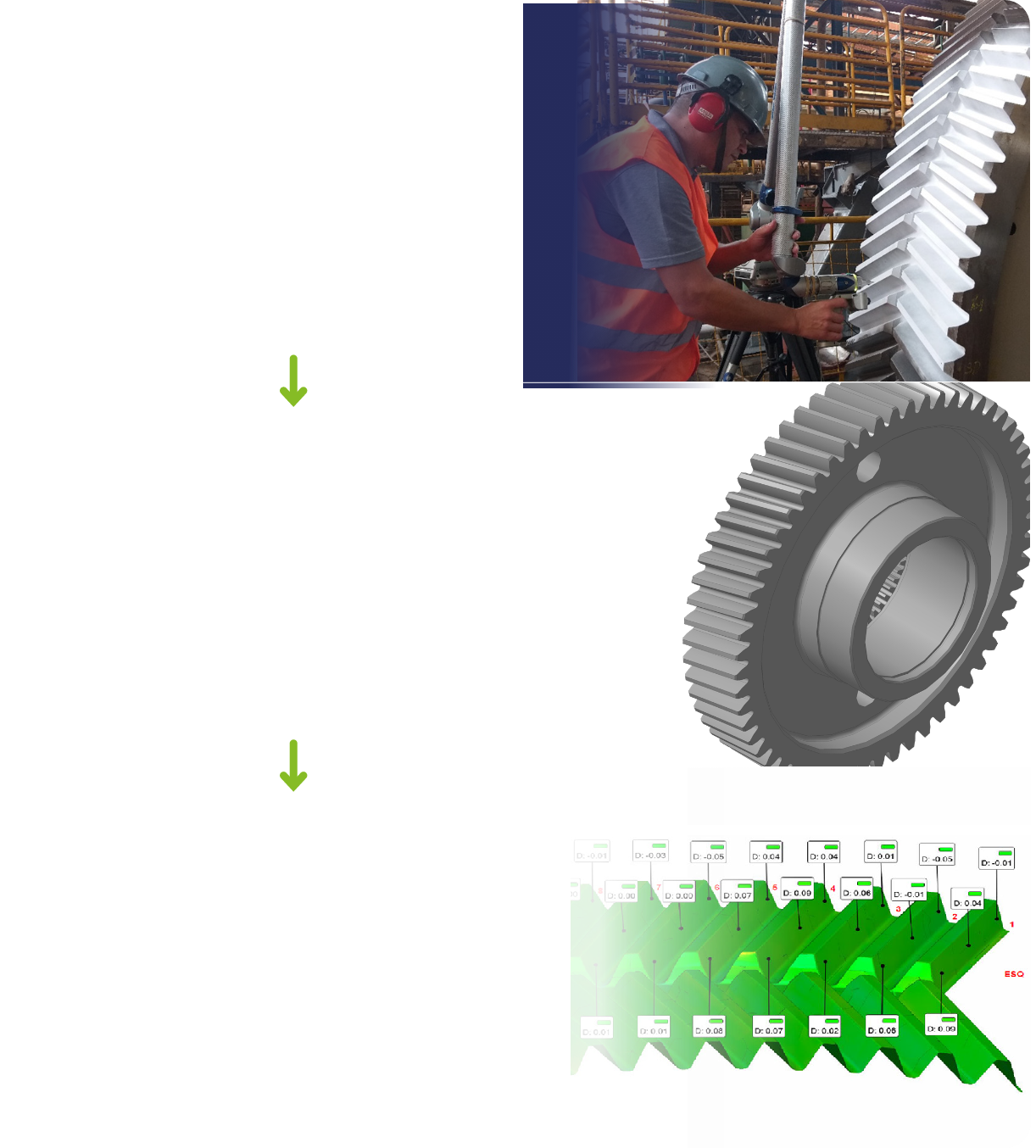 infográfico do escaneamento 3d das engrenagens abertas